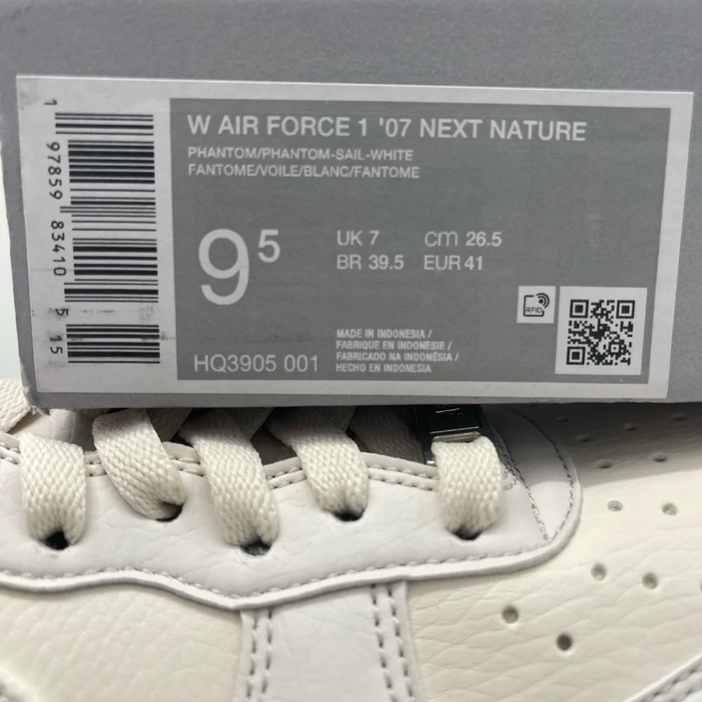 Nike W AIR FORCE 1'07 NEXT NATURE PHANTOM/PHANTOM-SAIL-WHITE Platform Sneakers